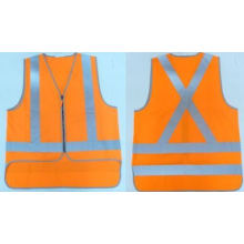 Orange Safety Vest with Zipper Meet En471